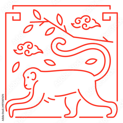 The eastern sign of monkey