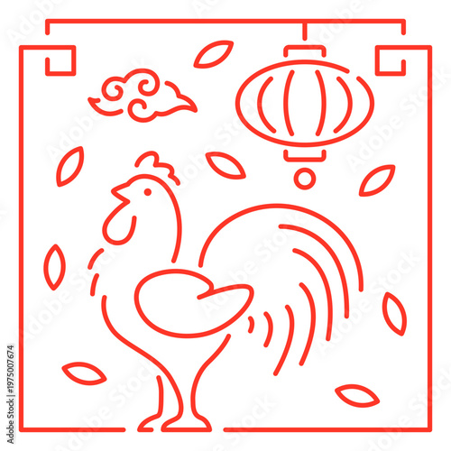 The eastern sign of rooster