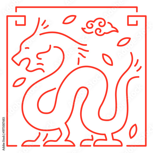 The eastern sign of dragon