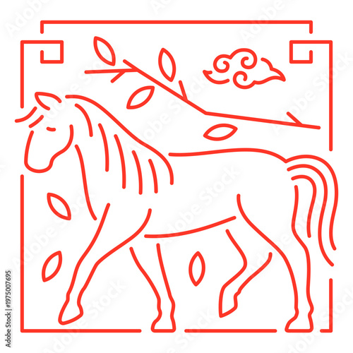The eastern sign of horse