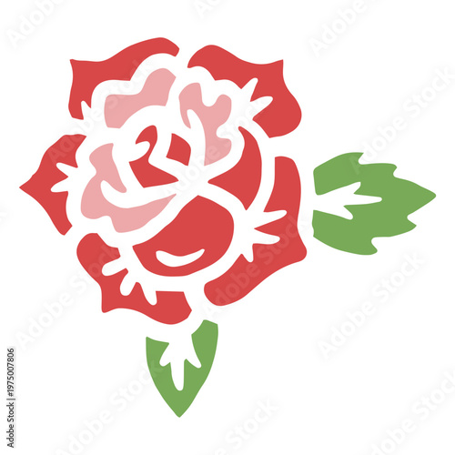 Indoor plant rose cut out