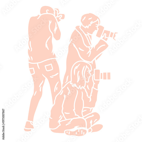 Paparazzi on a movie set