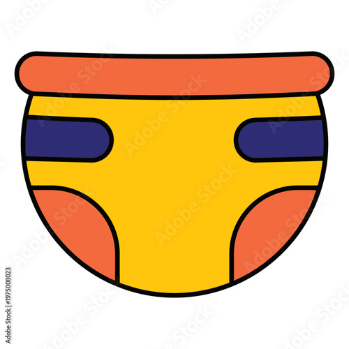 Colorful baby diaper