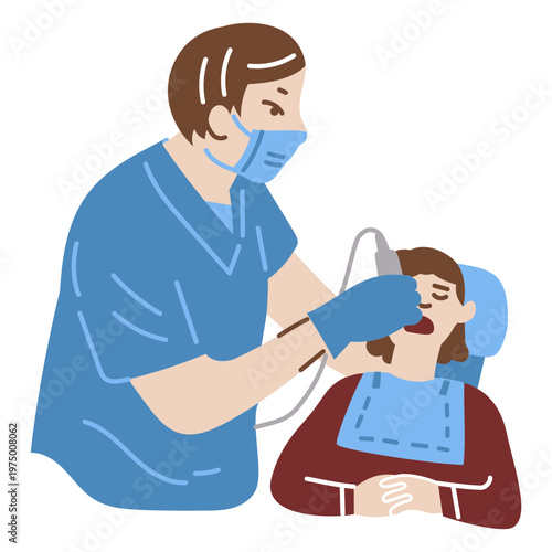 Patient in dental treatment