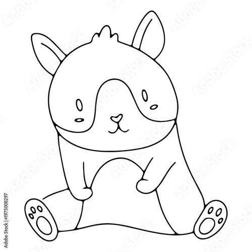 Cute panda sitting on the ground