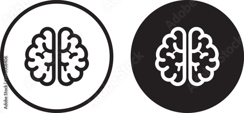 brain hemispheres split personality vector illustration