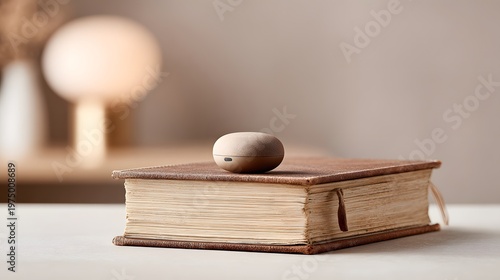 Speaker on Book, Minimalist Home Decor