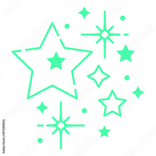 Radiant stars in the sky