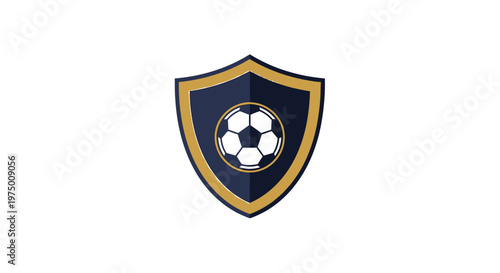 Elegant Soccer Crest Emblem With Football Icon Modern Design