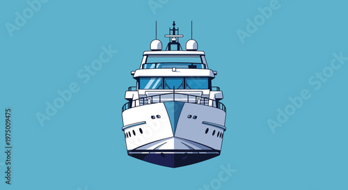 Elegant Yacht Illustration For Luxury Travel And Nautical Themes