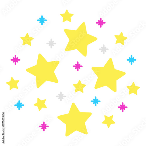 Multicolored star constellation