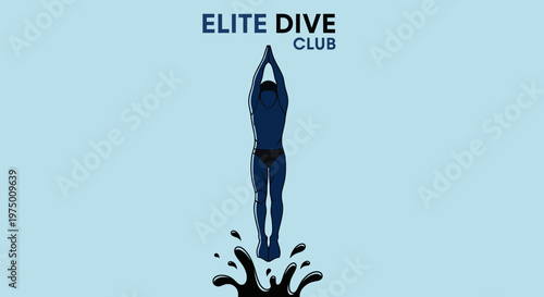 Elite Dive Club Athlete Performing A Plunge Into The Water