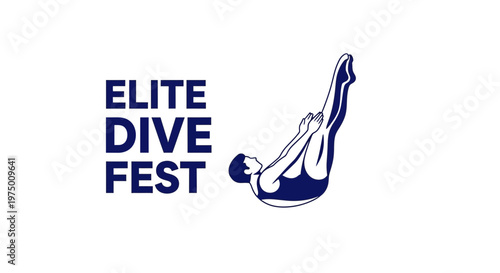 Elite Dive Fest Logo A Dynamic Representation Of Athleticism