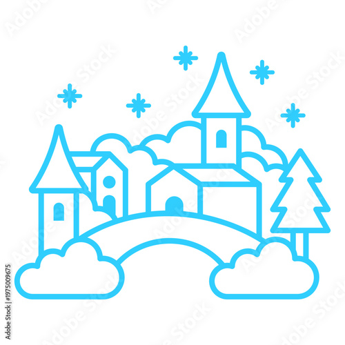 Fairytale medieval castle