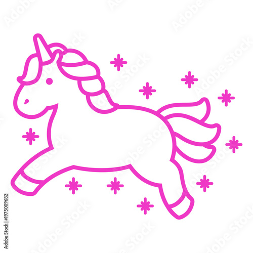 Sparkly pink unicorn