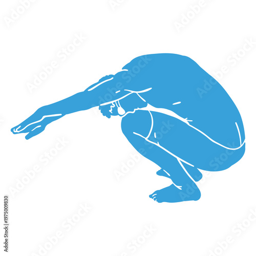 A swimmer ready to take the plunge