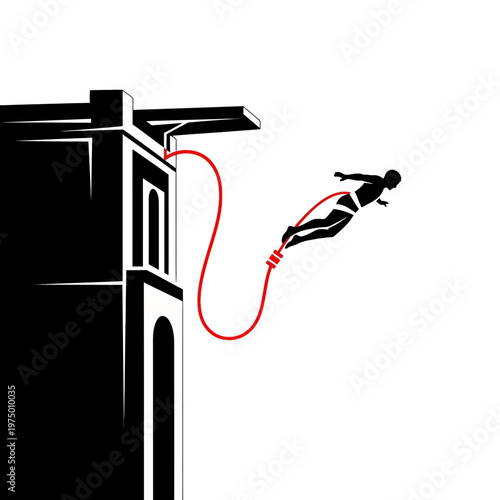 Embrace The Leap Of Faith Building Jump Into The Unknown Adventure