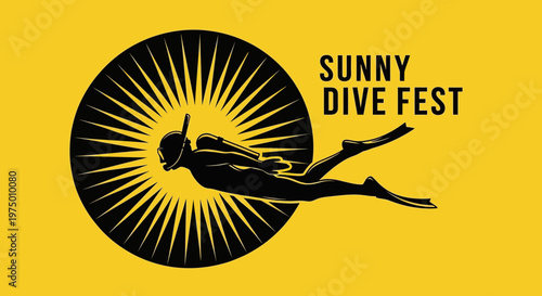 Energetic Diver Celebrates Sunny Dive Festival Splash