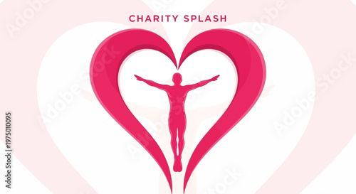 Embracing Humanity Heart Symbol Charity Splash