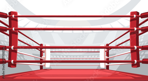 Empty Boxing Ring Arena Sports Combat Competition Readiness
