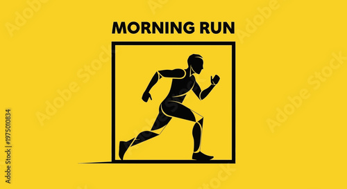 Energetic Morning Run Silhouette Dynamic Fitness Pursuit