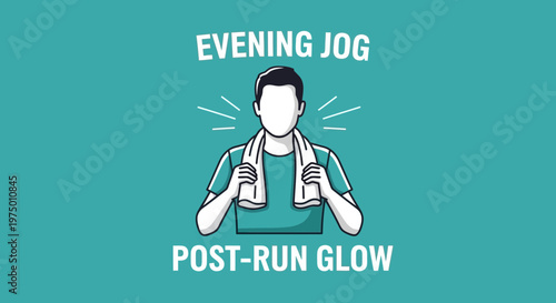 Energized Athlete After Evening Jog Glowing With Health and Vitality