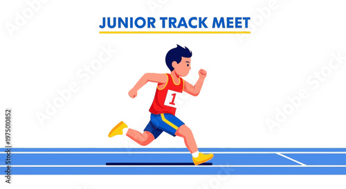 Energetic Young Athlete Competing In A Sprint Race On A Track