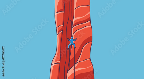 Epic Ascent Vertical Cliff Face Rock Climbing Adventure