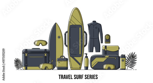 Essential Surf Trip Gear And Luggage Collection For Aquatic Adventures