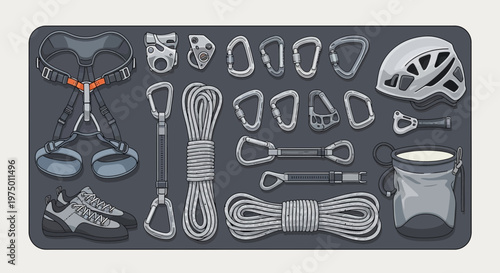 Essential Climbing Gear Collection For Outdoor Adventures And Extreme Sports