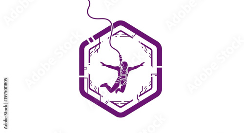 Exhilarating Bungee Jump Inside Futuristic Hexagonal Frame