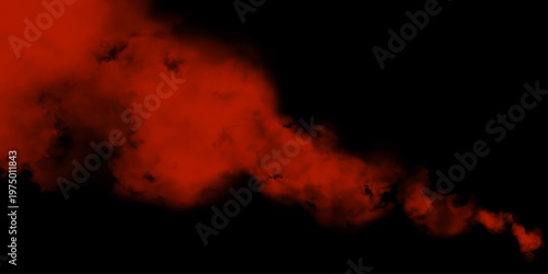 Abstract red and black grunge texture smoke. smoke fog Dark Red vector template with sky, clouds. Illustration in abstract style with gradient clouds. Orange and red steam on a black background. 