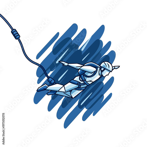 Extreme Bungee Jump Adventure Thrill Extreme Sports Vector