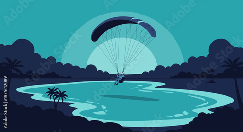 Exotic Paragliding Adventure Over Tropical Waters