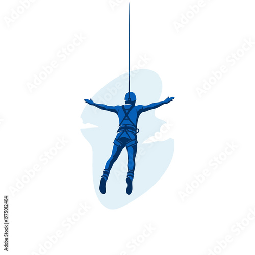 Extreme Adrenaline Adventure Person Bungee Jumping Free Fall Extreme Sport