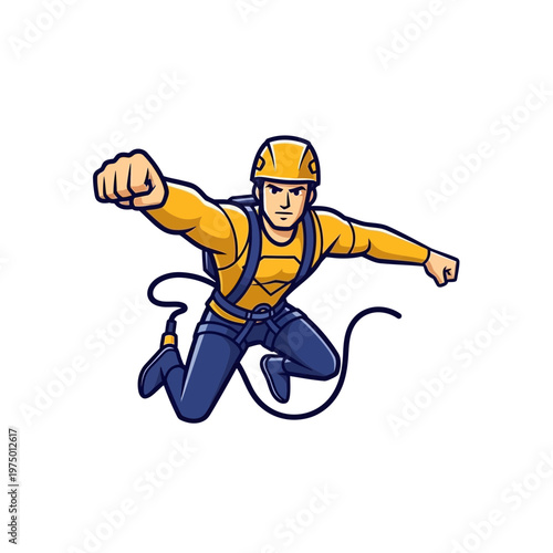 Extreme Athlete In Mid-Air Adventure Jump