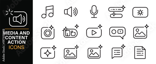 Multimedia content action symbols and playback icons