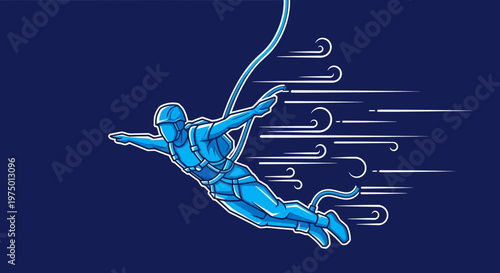 Extreme Sport Athlete Soaring Through Air Representing Freedom and Thrill