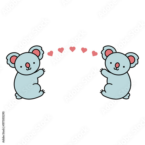 Couple of cute koalas