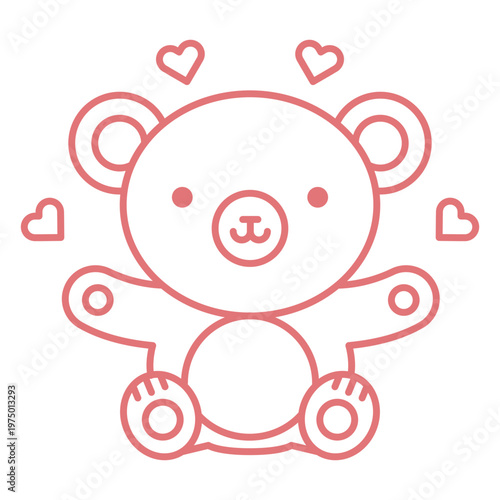 Teddy bear sending love
