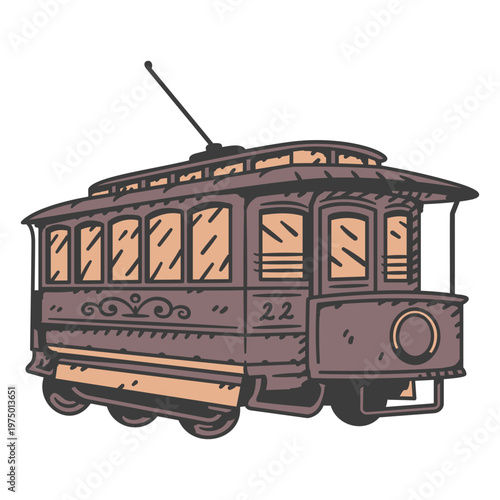 Turn of the century trolly car