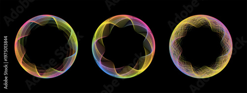 Vibrant circular gradient waves flow across a tech-inspired abstract background. Neon rings and radial lines pulse with dynamic energy, forming a modern digital sound wave display.