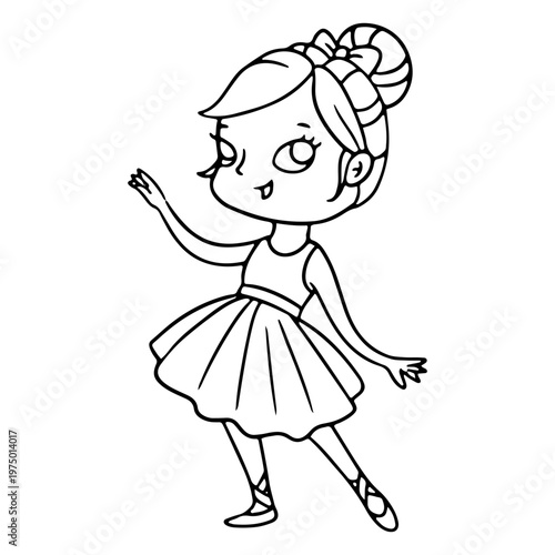 Posing ballerina stroke