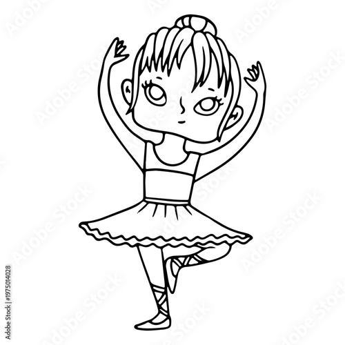 Dancing ballerina pose stroke