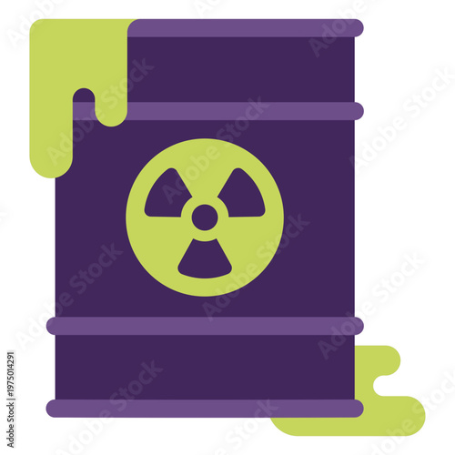 Radioactive substance flat image