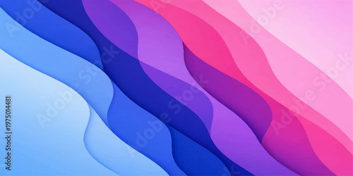 Abstract purple wavy vector background with smooth silk texture
