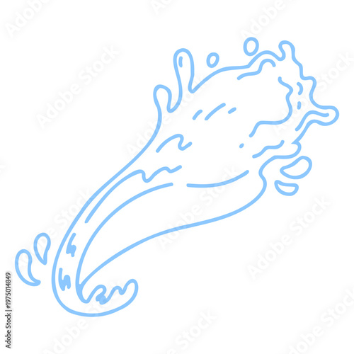 Splashing waves in the aqua park