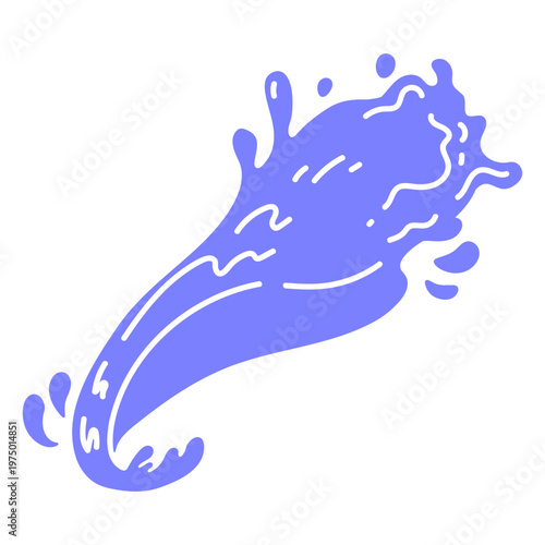 Water splashing in the aqua park