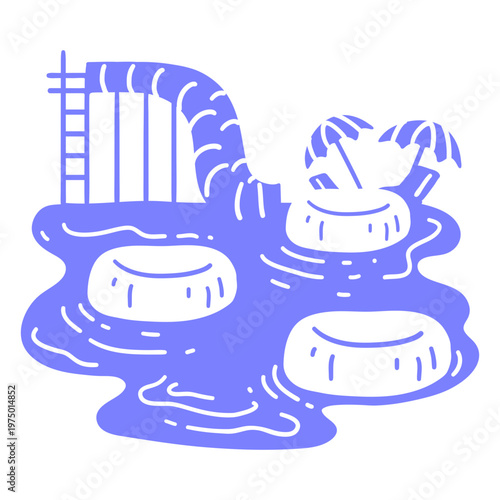 Wave games at the aqua park