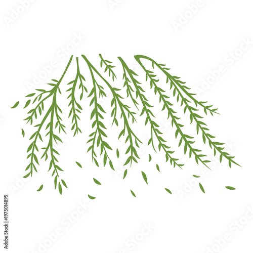 Weeping willow wall decal